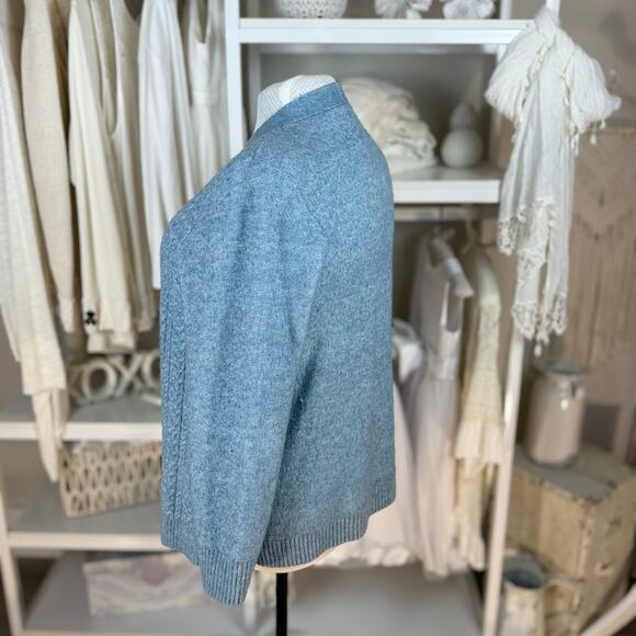 Croft & Barrow blue sz. XL open cardigan , soft, cable, casual #4212 - Picture 3 of 11
